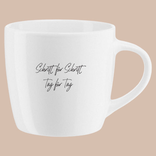 Motivationstasse "Schritt für Schritt"