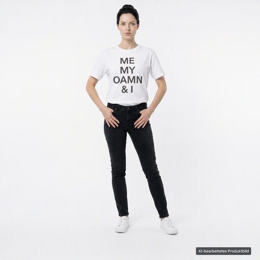 Basic-T-Shirt ME, MY OAMN & I, Farbe weiß