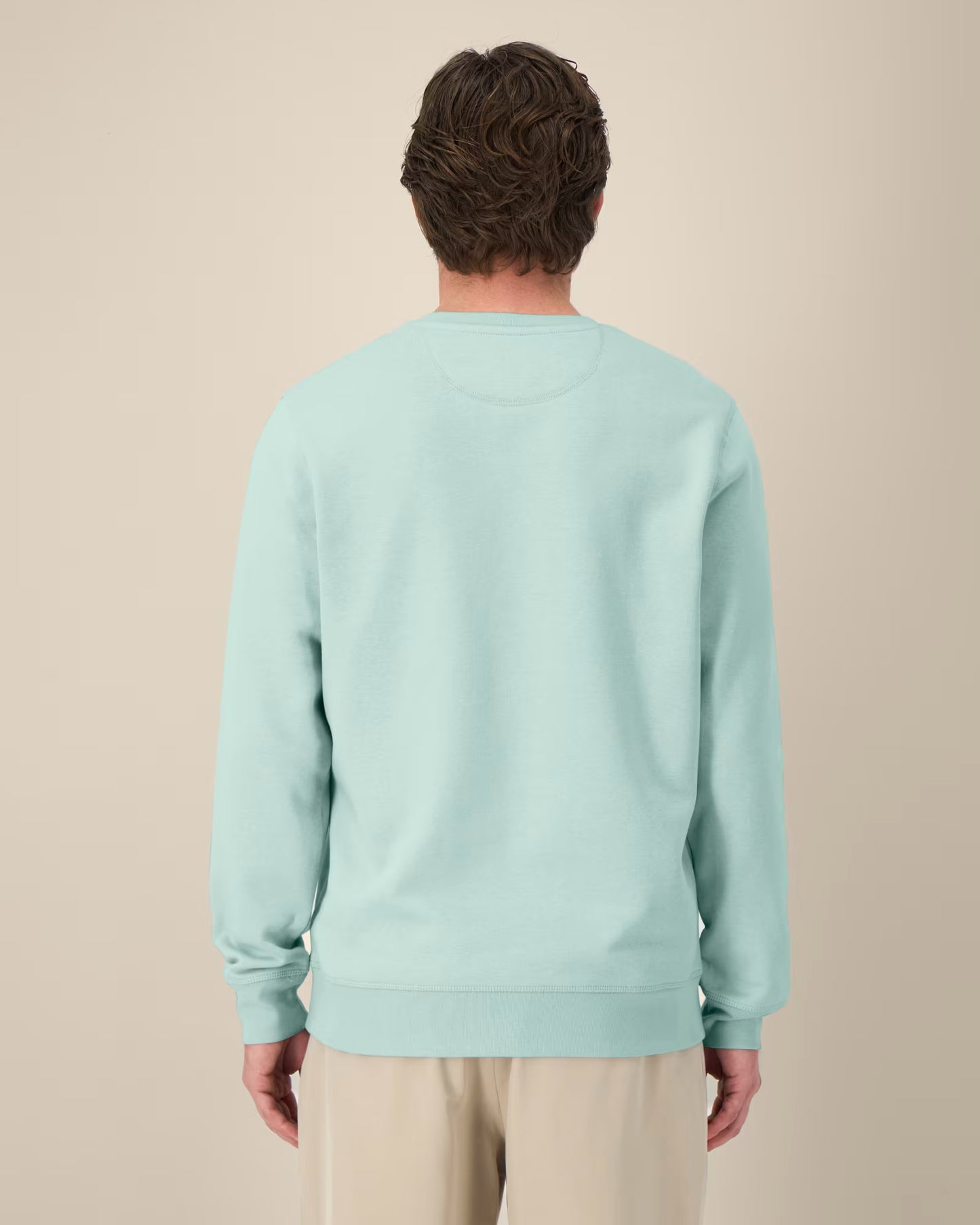 Neu! Rundhals Sweatshirt "Rosa Wolken" Farbe: caribbean blue - Druckfarbe:pink