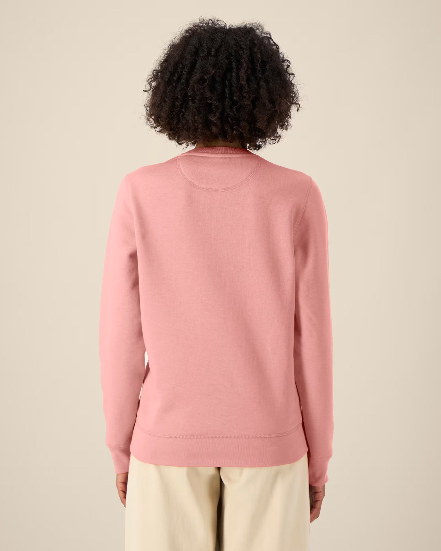 Neu! Rundhals Sweatshirt "Rosa Wolken" Farbe: canyon pink - Druckfarbe:weiß