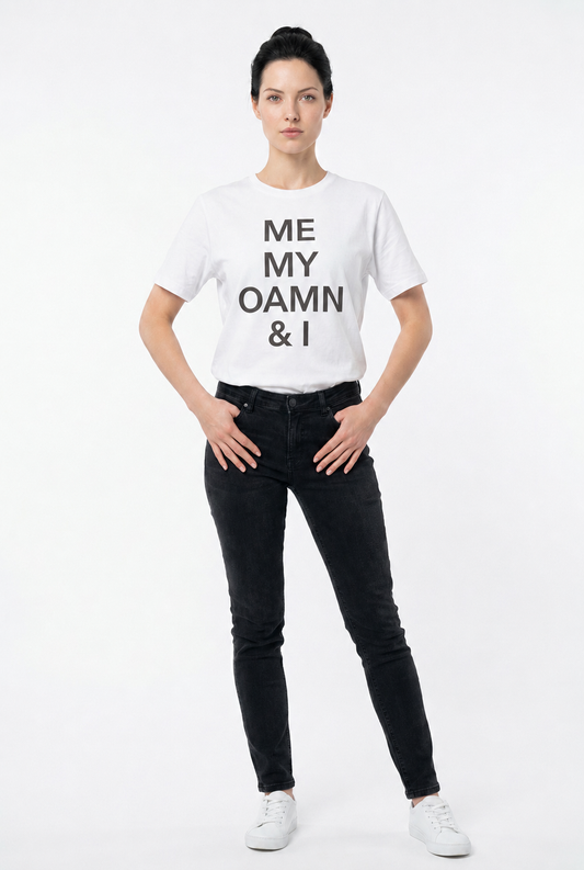 Basic-T-Shirt ME, MY OAMN & I, Farbe weiß